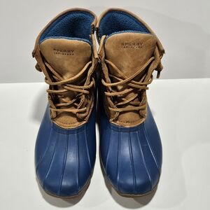 Sperry Blue and Brown Duck Boots
